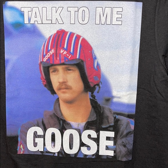 Top Gun Black Shirt Talk to me Goose - Picture 2 of 5